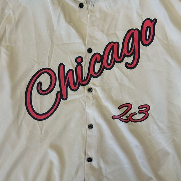 Shein Michael Jordan #23 Baseball Jersey size M color Beige - Picture 4 of 9
